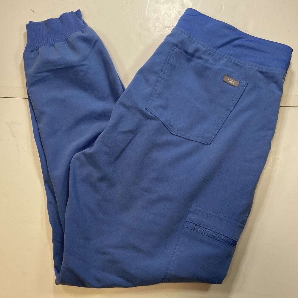 FIGS Womens Zamora Scrub Pants Ceil Blue Size Medium Nursing Medical